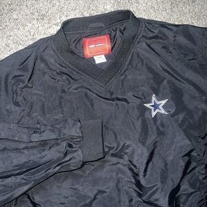 Vintage Reebok Jacket Mens M Dallas Cowboys Pullover Nylon V-Neck Windbreaker